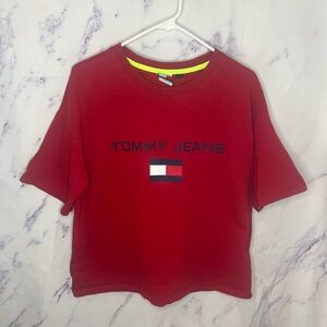 Tommy Hilfiger Women’s Red Short Sleeve Shirt Sz L